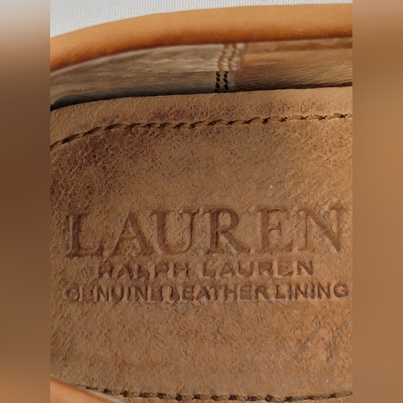 Lauren Ralph Lauren Briley Tan Leather Moccasin Loafers Size 9B - Picture 2 of 12